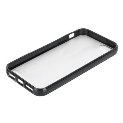 Protective Frame Case - поликарбонатов кейс и силиконова обвивка за iPhone 5 (черен-прозрачен) 3