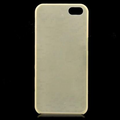 Grip Texture Plastic Case - поликарбонатов кейс за iPhone 5 (жълт-прозрачен) 5