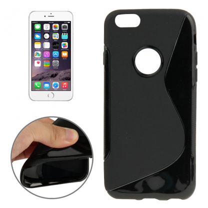 S-Line Cover Case - силиконов (TPU) калъф за iPhone 6 Plus, 6S Plus (черен)