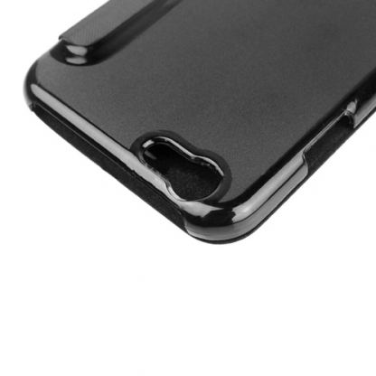 Flip Case  - кожен хоризонтален калъф за iPhone 6 Plus, iPhone 6S Plus (черен) 3