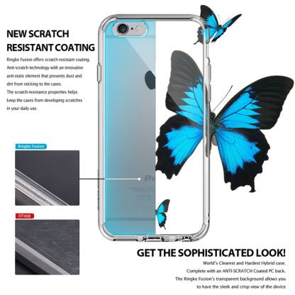 Ringke Hybrid Case - хибриден кейс за iPhone 6/6S (прозрачен) 9