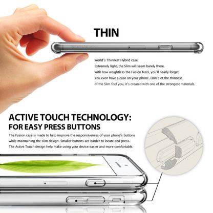 Ringke Hybrid Case - хибриден кейс за iPhone 6/6S (прозрачен) 8