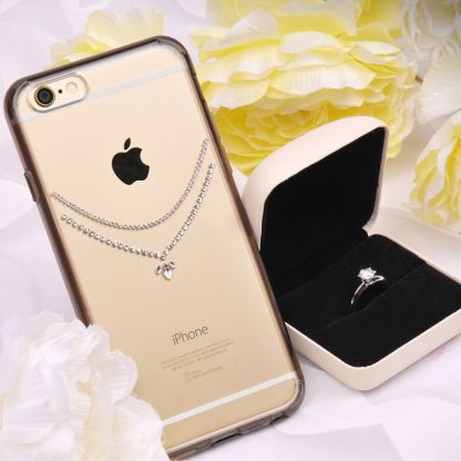 Ringke Noble NECKLACE Case - хибриден кейс с кристали за iPhone 6/6S (прозрачен) 2