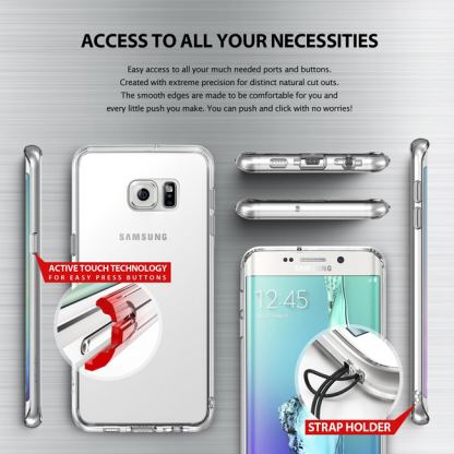 Ringke Noble Shine Case - кейс с кристали за Samsung Galaxy S6 Edge (прозрачен) 5