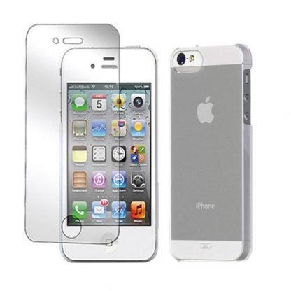 Tunewear Eggshell - тънък поликарбонатов кейс с аксесоари за iPhone 5 (прозрачен) 2