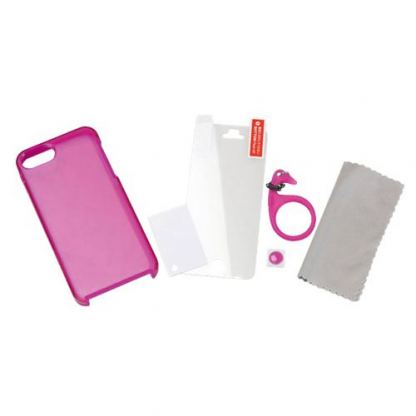 Tunewear Softshell - силиконов калъф с аксесоари за iPhone 5 (розов) 2