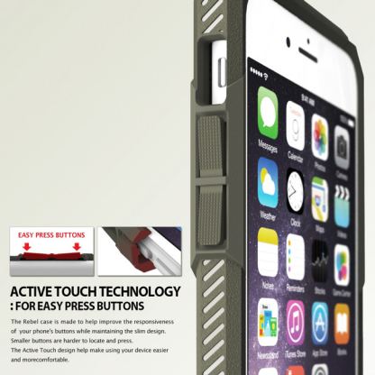 Ringke Armor Rebel - удароустойчив кейс за iPhone 6/6S Plus (черен) 4