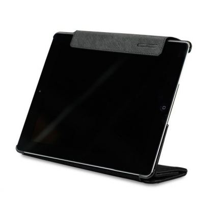 Tunewear LeatherLook - кожен кейс и поставка за iPad 2/3/4 (син) 3