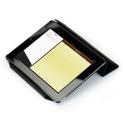 Tunewear LeatherLook - кожен кейс и поставка за iPad 2/3/4 (син) 7