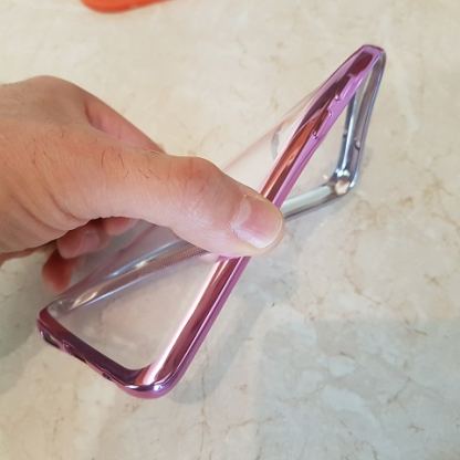 Тънък силиконов (TPU) калъф за Samsung Galaxy S7 (прозрачен-розов) 2