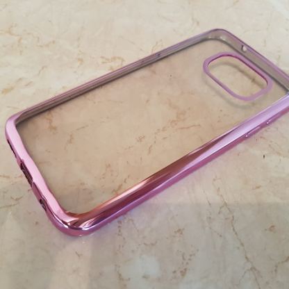 Тънък силиконов (TPU) калъф за Samsung Galaxy S7 (прозрачен-розов) 3