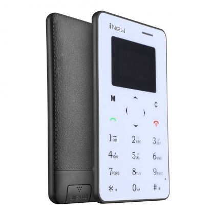 iNew Mini 1, супер тънък телефон с размер на кредитна карта (черен) 2