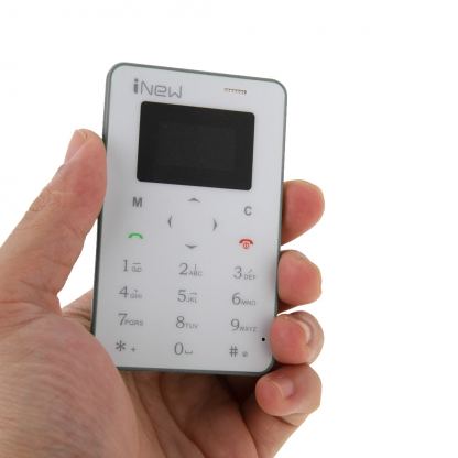 iNew Mini 1, супер тънък телефон с размер на кредитна карта (черен) 3
