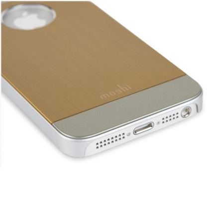 Moshi iGlaze Armour Silver - алуминиев кейс и задно покритие за iPhone 5 (бронз) 3