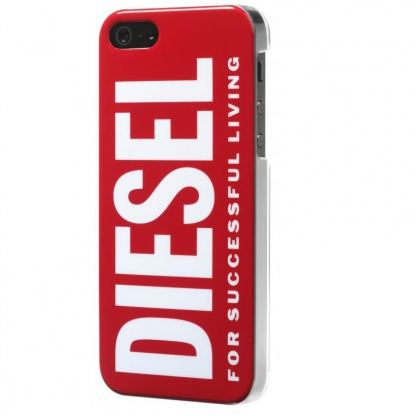 Diesel Snap Case Red Logo - дизайнерски кейс за iPhone 5 (червен) 2