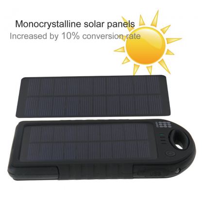 HAWEEL Solar Power - външна батерия 8 000mAh със соларен панел и 2 USB изхода  5