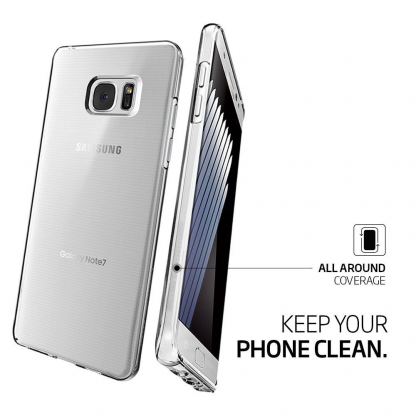Spigen Liquid Crystal Case - тънък термополиуретанов кейс за Samsung Galaxy Note 7 (прозрачен) 8