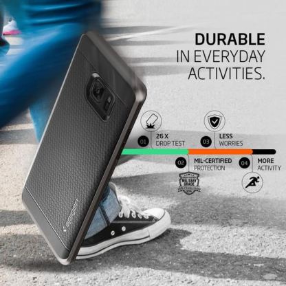 Spigen Neo Hybrid Case - хибриден кейс с висока степен на защита за Samsung Galaxy Note 7 (черен-сив) 7