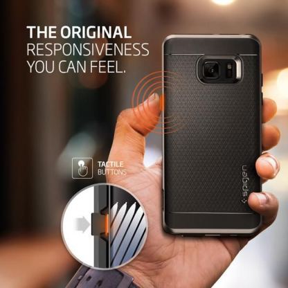Spigen Neo Hybrid Case - хибриден кейс с висока степен на защита за Samsung Galaxy Note 7 (черен-сив) 6
