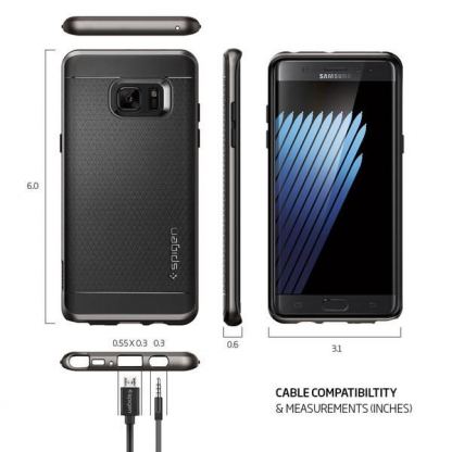 Spigen Neo Hybrid Case - хибриден кейс с висока степен на защита за Samsung Galaxy Note 7 (черен-сив) 4