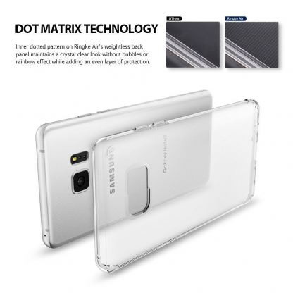 Ringke AIR Case - силиконов кейс за Samsung Galaxy Note 7 (прозрачен) 4