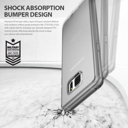Ringke Hybrid Case - тънък удароустойчив кейс за Samsung Galaxy Note 7 (прозрачен) 3