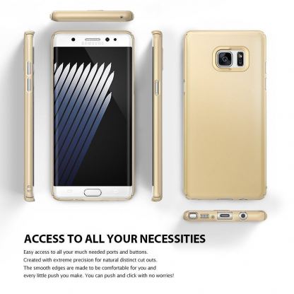 Ringke Slim Case - поликарбонатов кейс за Galaxy Note 7 (коралово синьо) 5