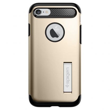 Spigen Slim Armor Case - хибриден кейс с поставка за iPhone SE 2020, iPhone 7, iPhone 8 (златист) 4