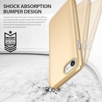 Ringke Slim Case - тънък поликарбонатов кейс за iPhone 7/8 Plus (gold) 7
