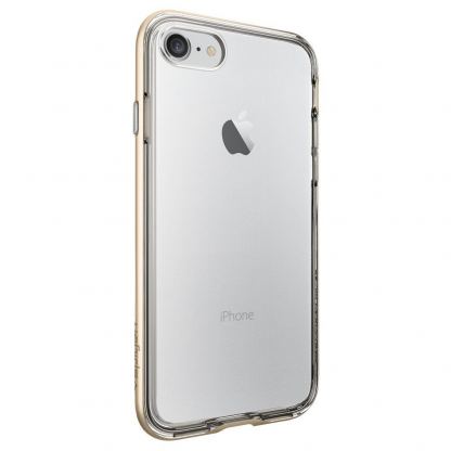 Spigen Neo Hybrid Case Crystal - хибриден кейс за iPhone SE 2020, iPhone 7, iPhone 8 (прозрачен-златист) 15