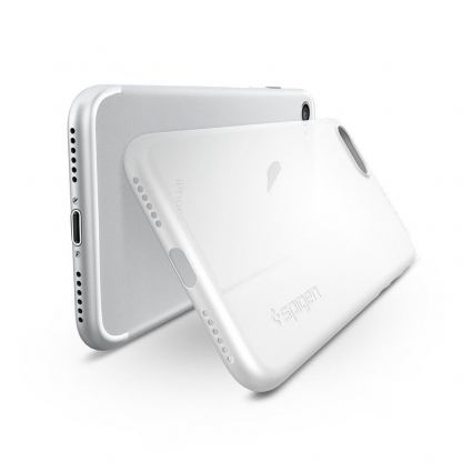 Spigen AirSkin Case - качествен ултратънък (0.4 mm) кейс за iPhone SE 2020, iPhone 7, iPhone 8 (прозрачен-мат) 5