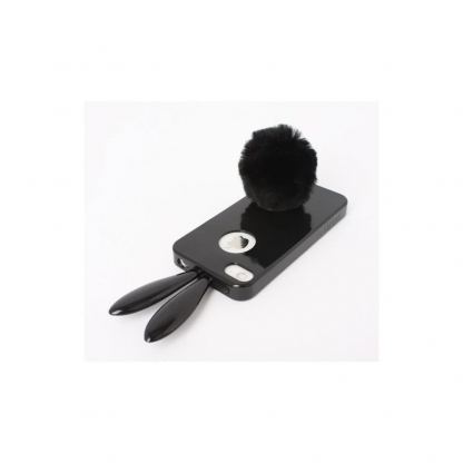 Rabito Bunny Case - силиконов кейс със заешки ушички и опашка за iPhone 5 (черен) 4