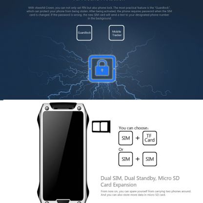VKWorld Crown V8, ултра тънък телефон 4,9мм, две сим карти 9