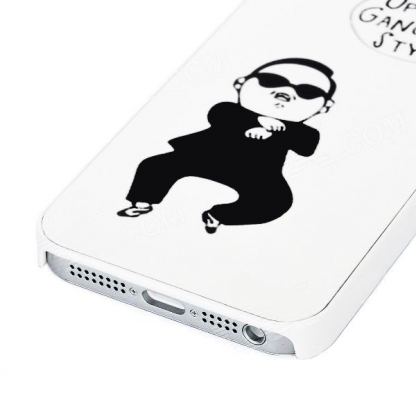 Gangnam Style Case - поликарбонатов кейс за iPhone 5 (бял) 4