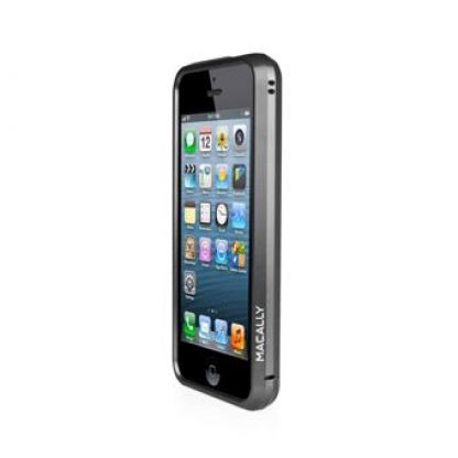 Macally Aluminium Frame - алуминиев бъмпер за iPhone 5 (черен) 5