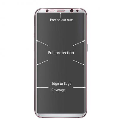 ENKAY Curved Film - силиконово защитно покритие с извити ръбове за целия дисплея на Samsung Galaxy S8 Plus (прозрачен) 3