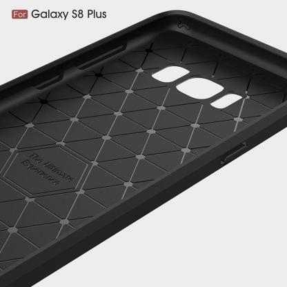  Carbon Texture удароустойчив силиконов кейс за Samsung Galaxy S8 Plus (черен) 8