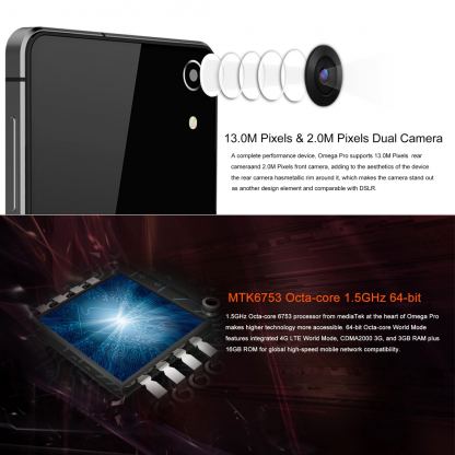 BlackView Omega Pro, 8-ядрен 64bit, 5" Екран, 3GB RAM, 4G с 2 сим карти 9