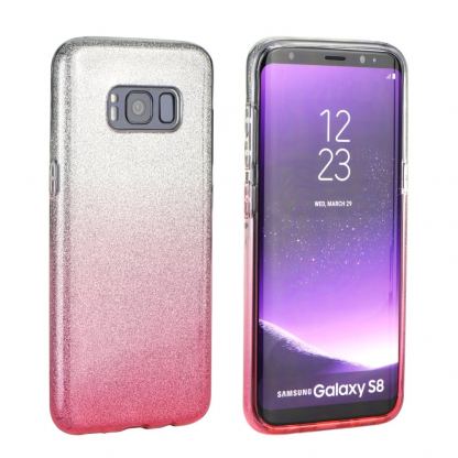 Forcell SHINING Case - удароустойчив силиконов (TPU) калъф за Samsung Galaxy S8 (прозрачен-розов) 3