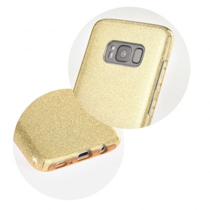 Forcell SHINING Case - удароустойчив силиконов (TPU) калъф за iPhone XS, iPhone X (златист) 3