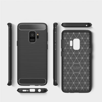 Carbon Texture удароустойчив силиконов кейс за Samsung Galaxy A5 2017 (черен) 3