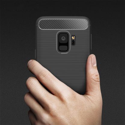 Carbon Texture удароустойчив силиконов кейс за Samsung Galaxy A5 2017 (черен) 2