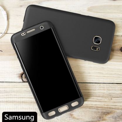 360 Градуса твърд кейс + Стъклен Протектор Samsung Galaxy J3 (2015) (черен) 3