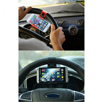 Haweel Steering Wheel Phone Mount - поставка за волана на кола за мобилни телефони 6
