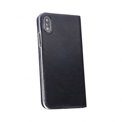 Full-View Book - кожен калъф с прозорец за работа дори когато е затворен за iPhone XS, iPhone X/Xs (черен) 2