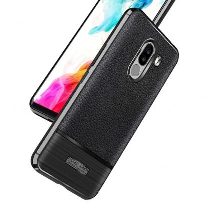 Leather Case - силиконов удароустойчив калъф за Xiaomi PocoPhone F1 (черен) 2