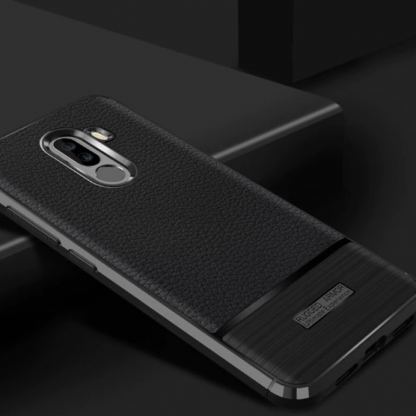 Leather Case - силиконов удароустойчив калъф за Xiaomi PocoPhone F1 (черен) 3