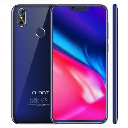 CUBOT P20, 6.18 инча 2К, 4GB RAM + 64GB памет, 8-ядрен, 4000 mAh батерия, Dual Sim, Android 8, Цена (син) 2