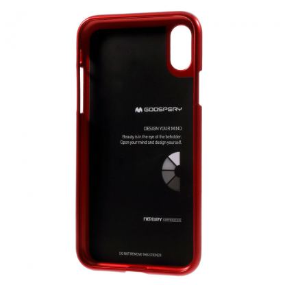 Jelly Case - здрав силиконов (TPU) калъф за iPhone X/Xs (червен) 3