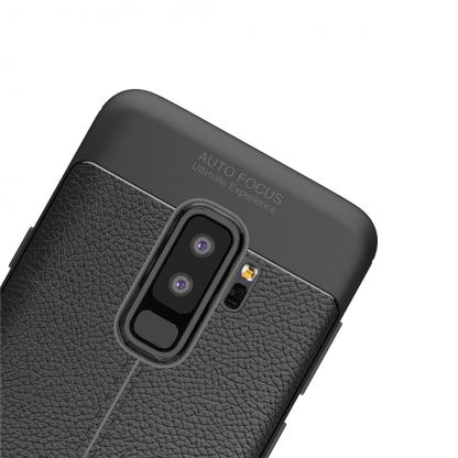 Leather Litchi Case - силиконов удароустойчив калъф за Samsung Galaxy J5 (2016) (черен) 2